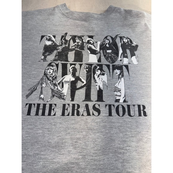 Taylor Swift Tops - Taylor Swift The Eras Tour 2023 Grey Concert Sweatshirt Women's Size Medium EUC